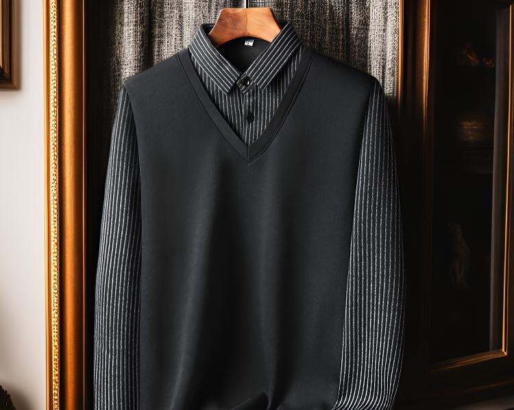 세련된 디자인의 플리스 안감 스웨터