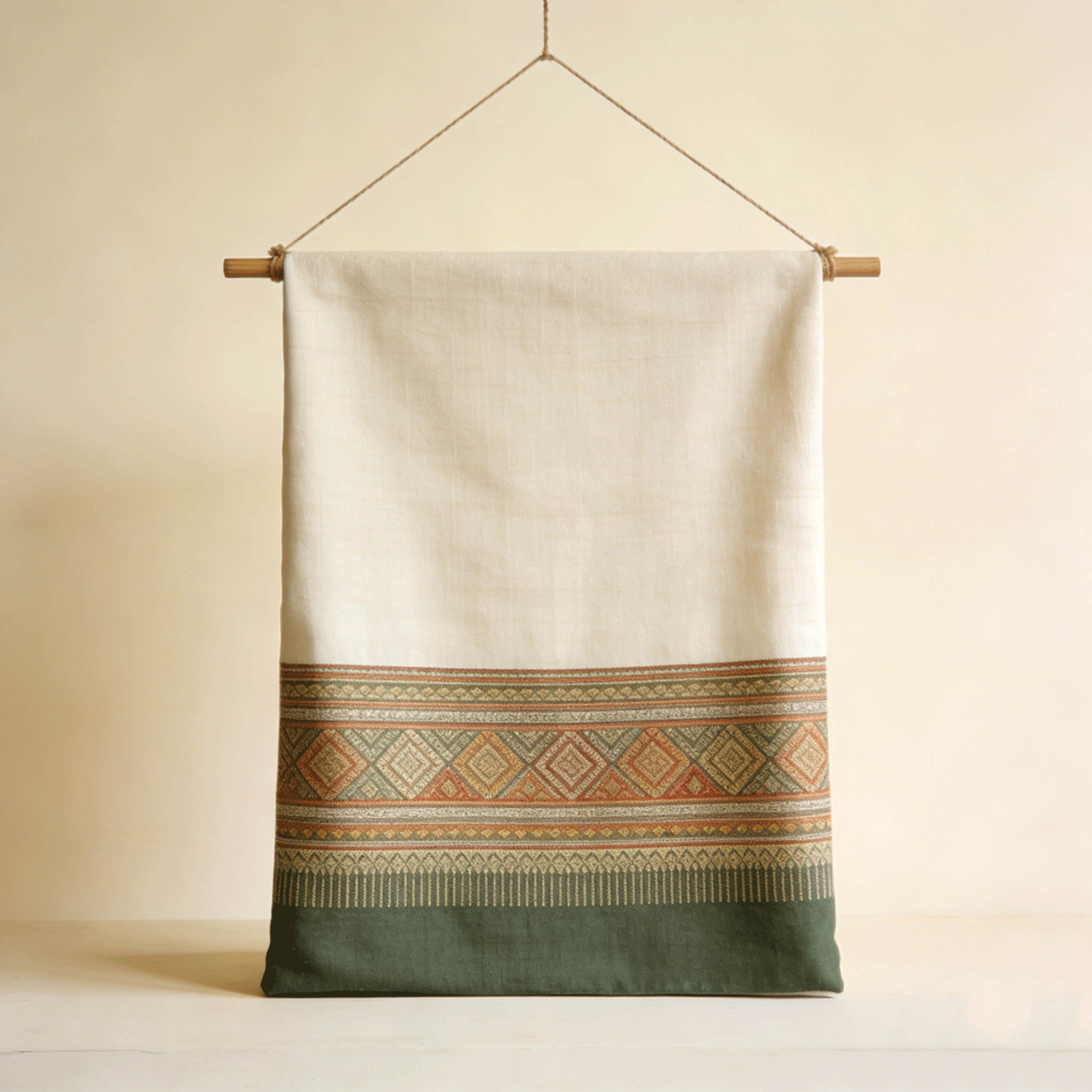  ผ้าตกแต่งบ้านดีไซน์สวย (ชุด 2 ชิ้น)