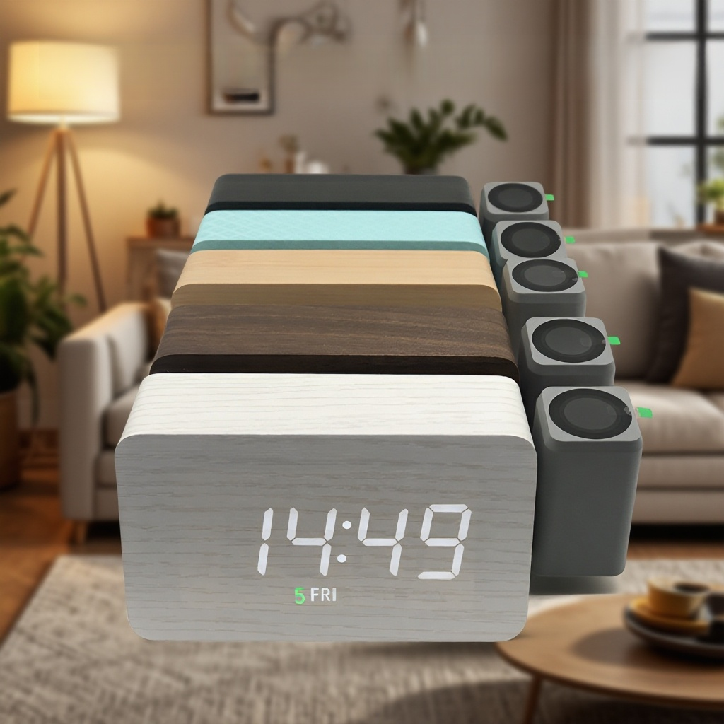 새로운 나무 시계 나무 프로젝션 시계