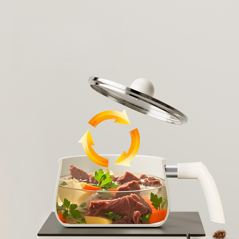 漸變藍無氟陶瓷塗層牛奶鍋