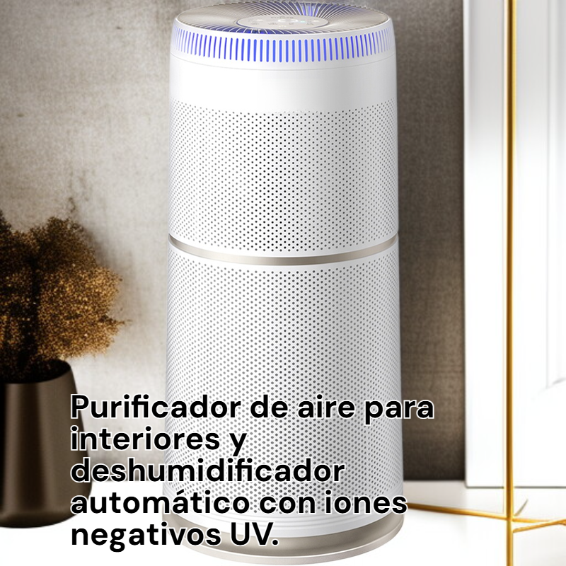 Purificador de aire doméstico con deshumidificador automático y ionización UV