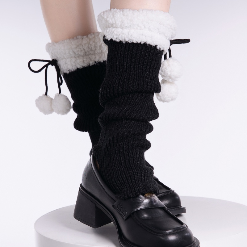 Fleece-lined leg warmers