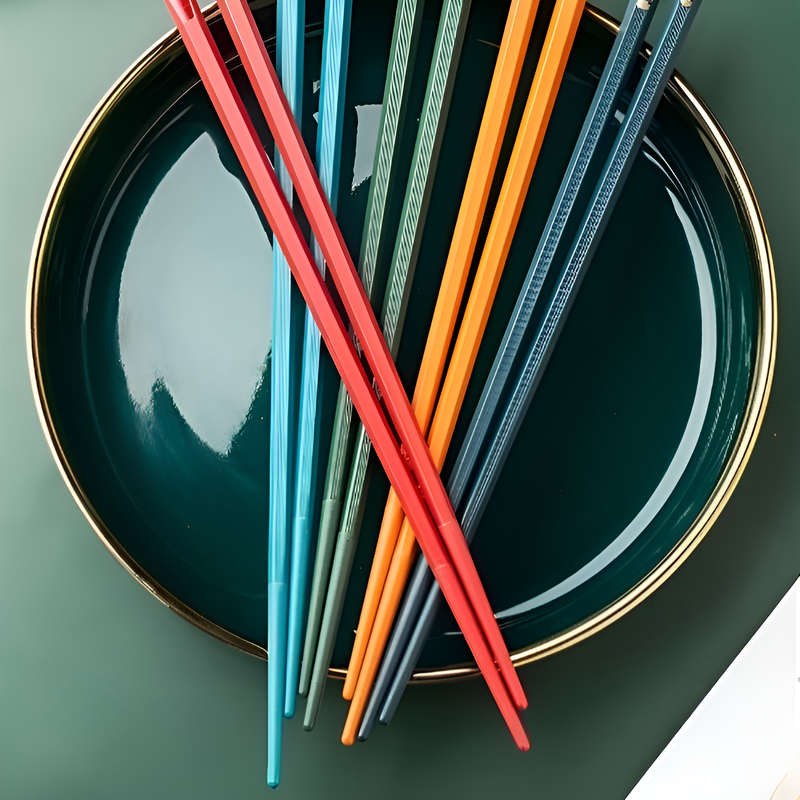 Anti-slip alloy chopsticks