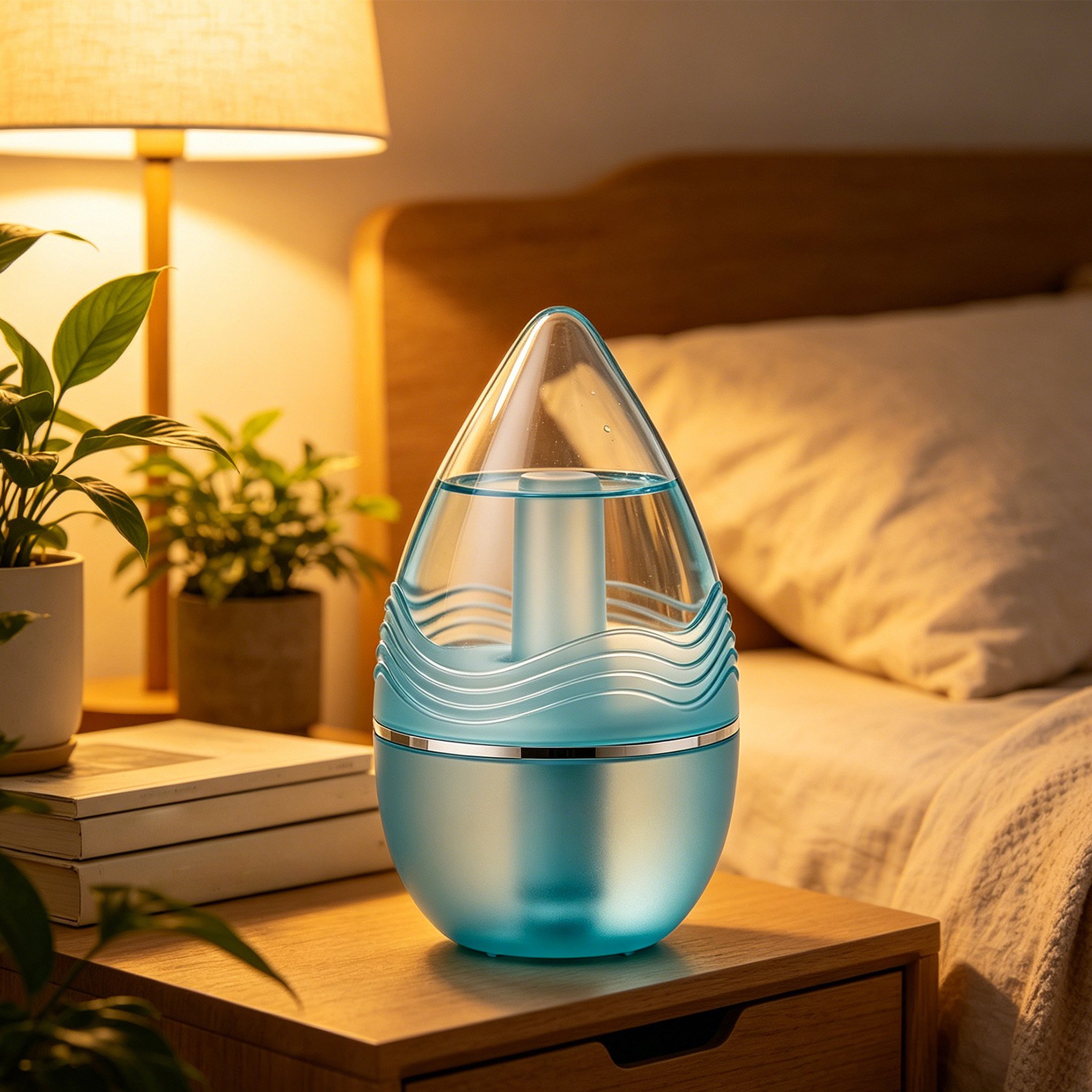 Ultrasonic humidifier emitting mist