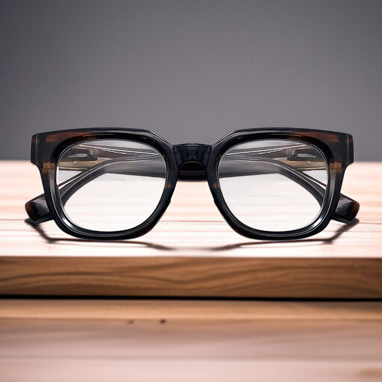 女性用ブルーライト対策 拡大鏡 太枠 偏光レンズ老眼鏡