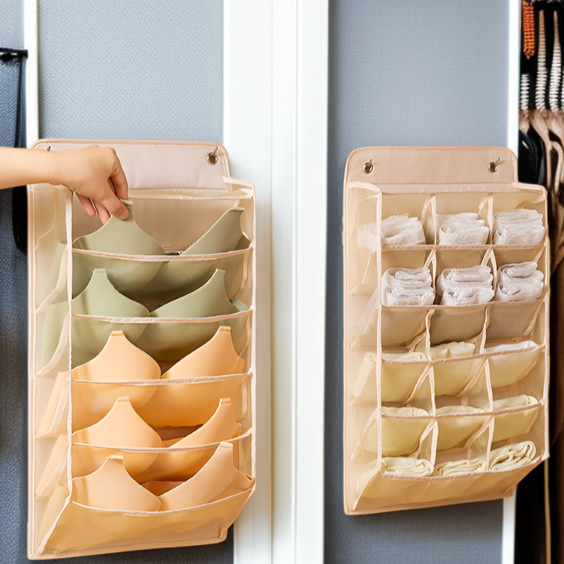 下着収納吊り下げバッグドア背面壁掛け寮ワードローブブラジャー下着靴下収納バッグボックスラックアーティファクトホーム