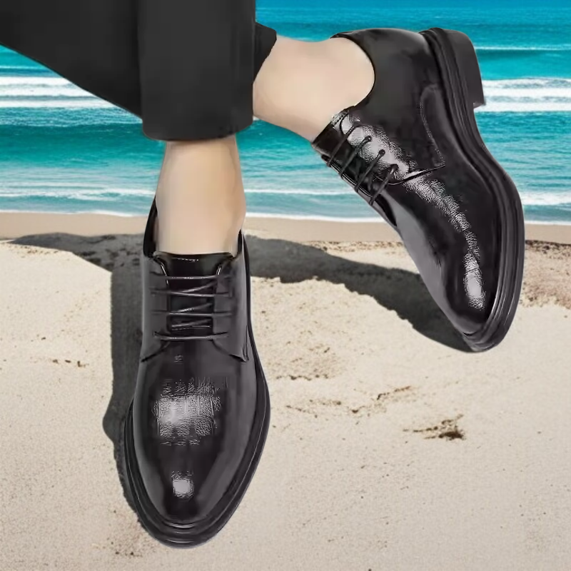 블랙 비즈니스 웨딩 슈즈 남성 기모 정장 구두 청년 남성화 면구두 추동 블랙 웨딩 구두