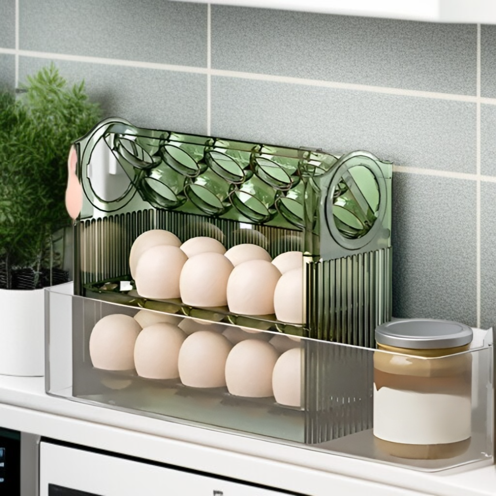 Caja de almacenamiento de huevos de varias capas con capacidad para 30 unidades