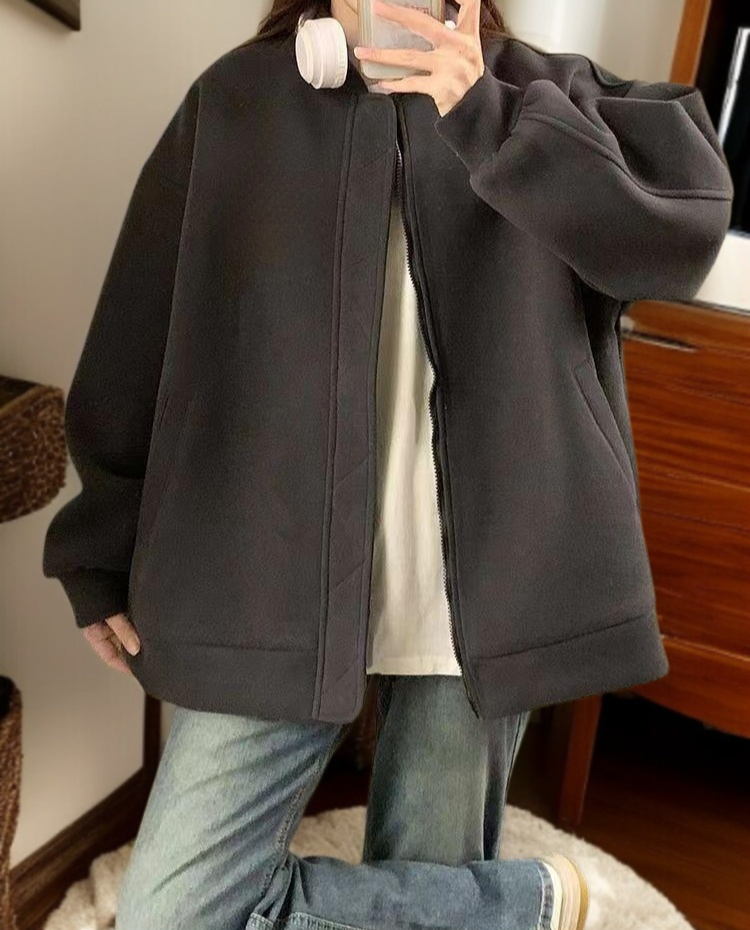 여성용 야구 자켓 디테일 사진