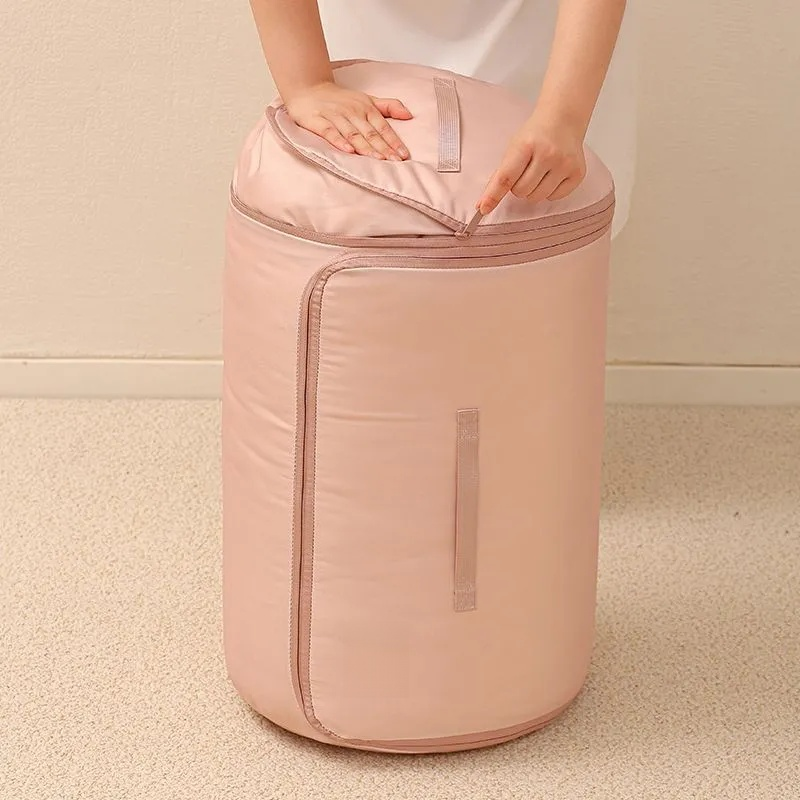 Sac à couette cylindrique compressible