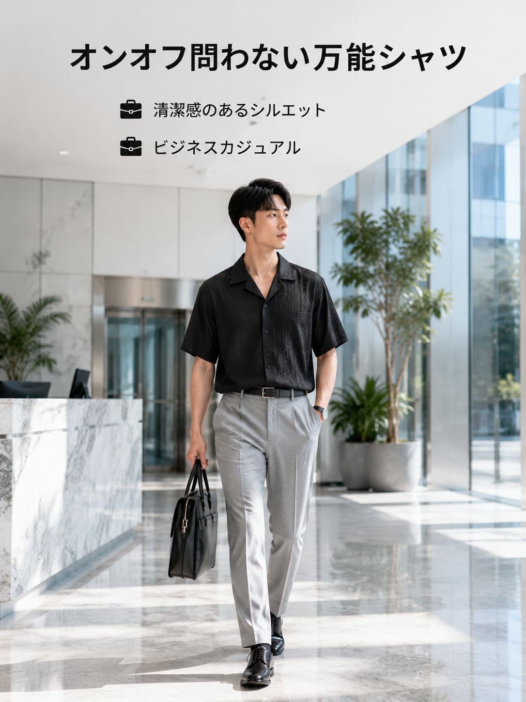 新作アイスシルク半袖シャツ メンズ 夏用 薄手 通勤風 ゆったりカジュアルシャツ