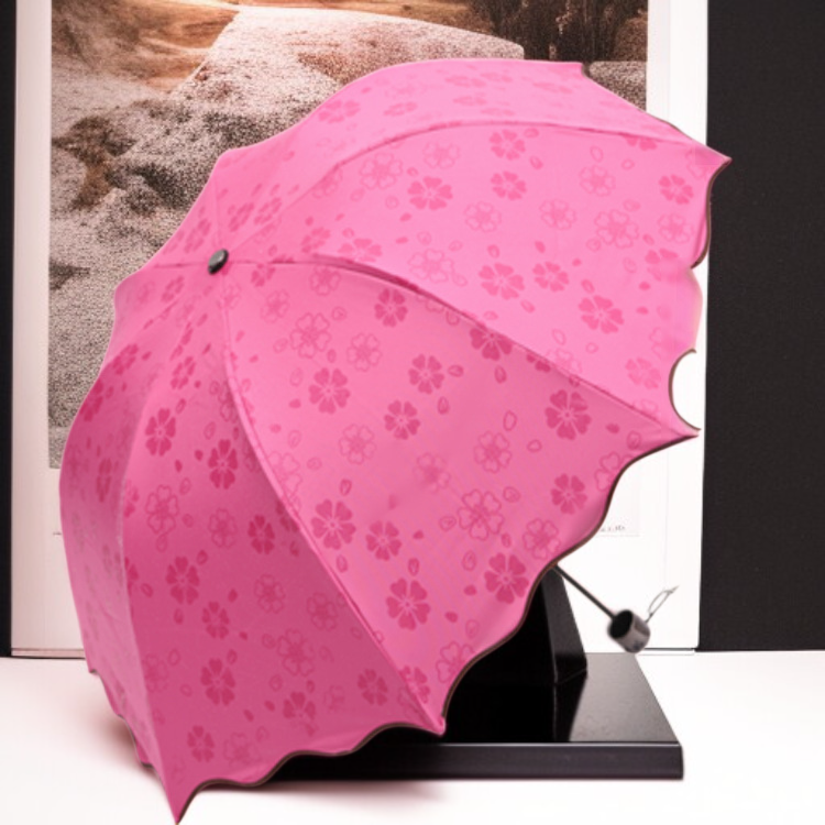 日焼け防止機能と極厚機能を備えた色が変わる花傘