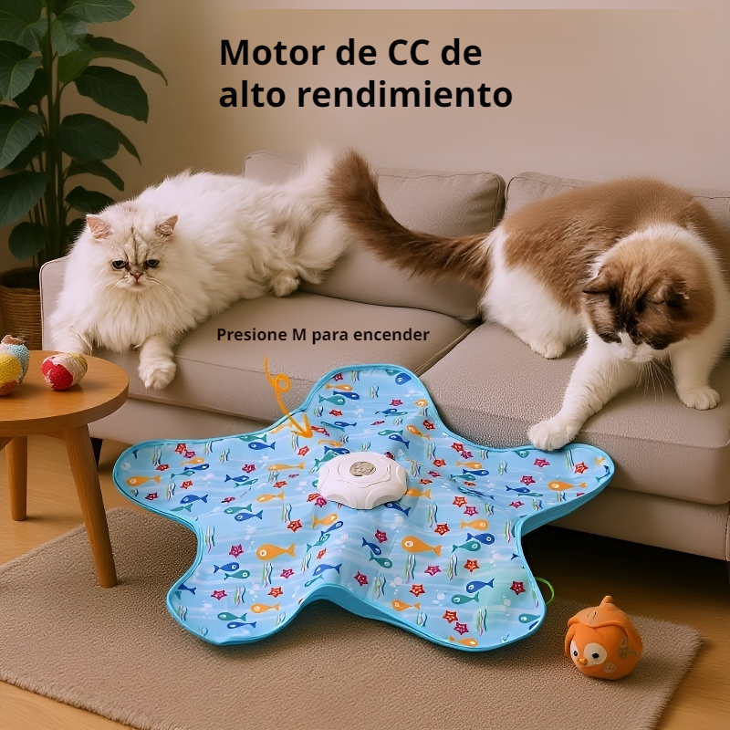 Mesa interactiva automática para gatos con doble rueda