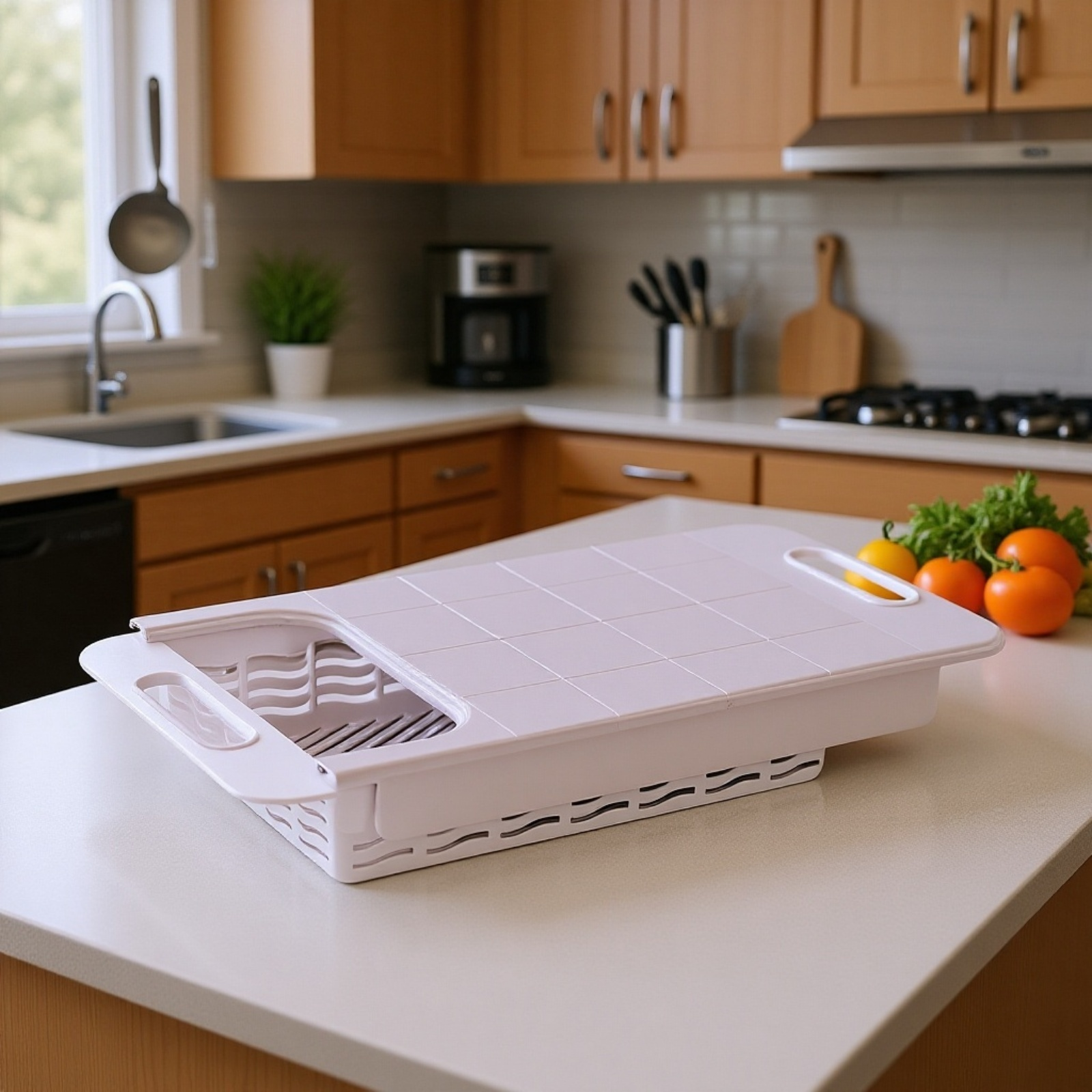 주방용으로 적합한 이중 구조의 물 빠짐 방지 도마