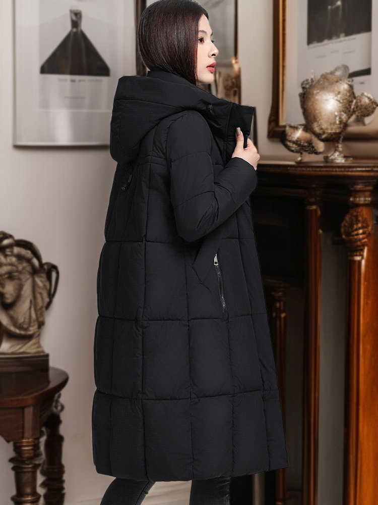 캐주얼 후드 롱패딩