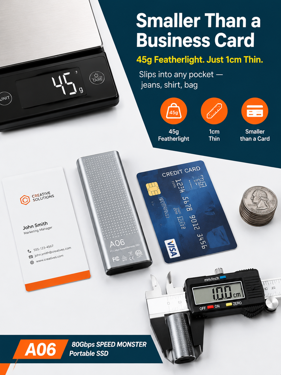 Portable high-speed and large-capacity solid-state drive