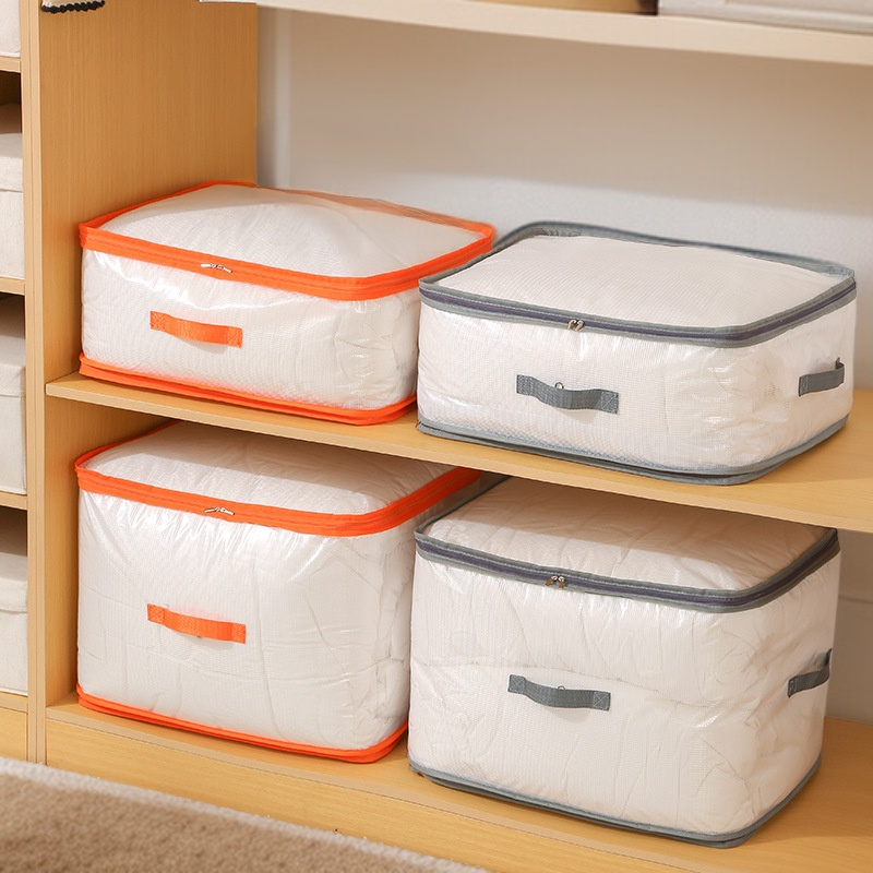 Home storage solution with clear mesh organizer