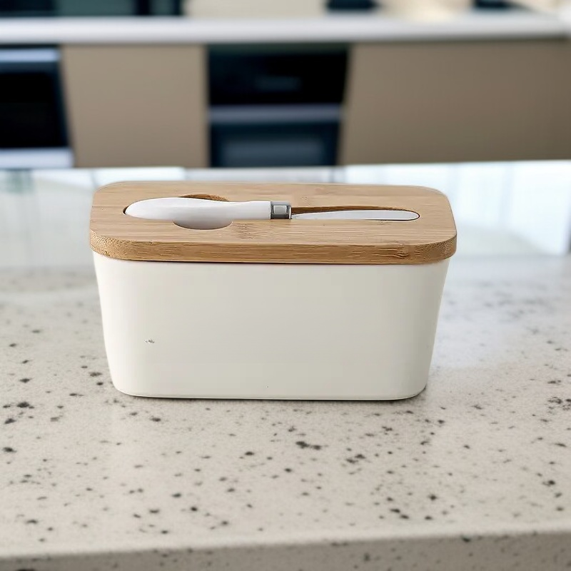 직사각 밀폐 수납 케이스 도자기 버터 치즈 전용 보관함