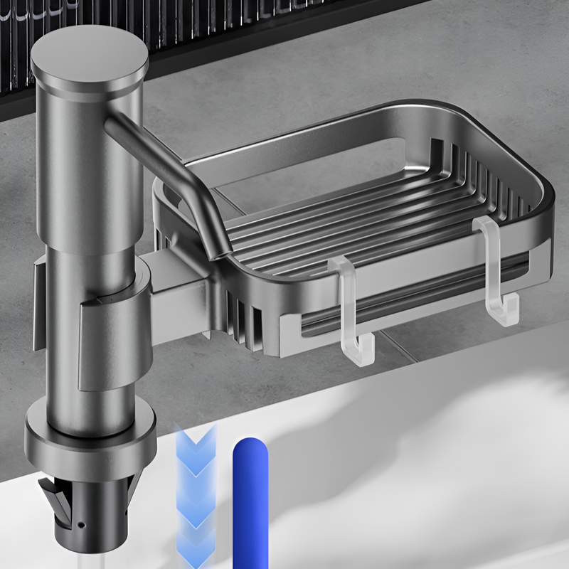 スペースアルミキッチンシンク拡張プレスソープディスペンサー