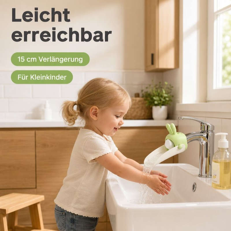 Wasserhahn-Verlängerung für Kinder, Spritzschutz für Waschbecken im Badezimmer