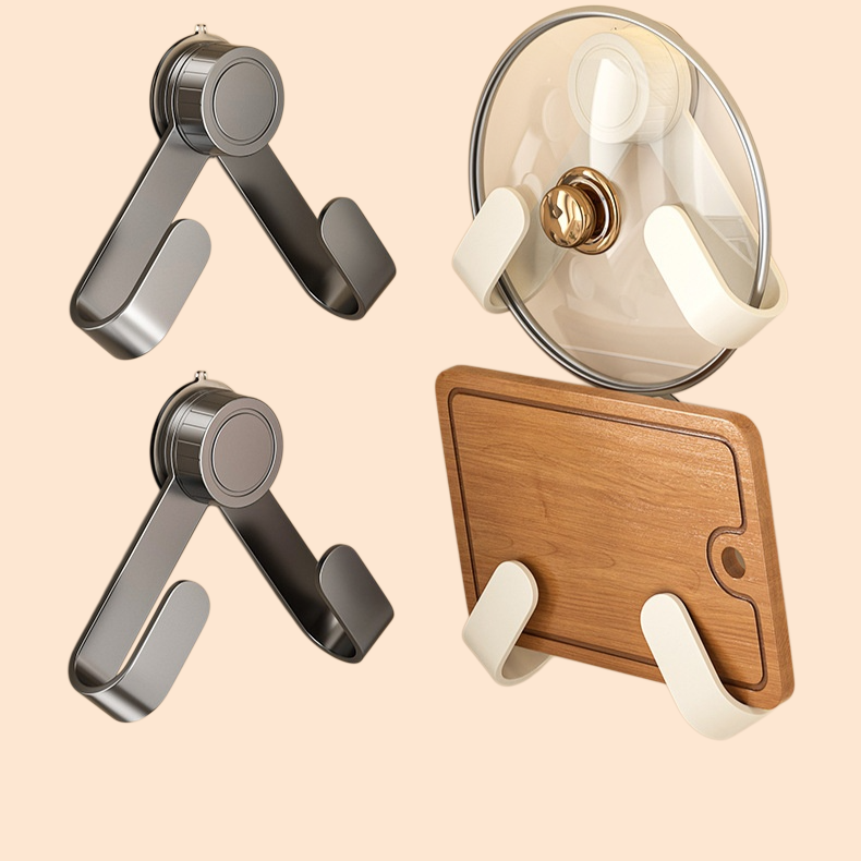 Suction Cup Wall-mounted Pot Lid Holder (No Drilling Required)