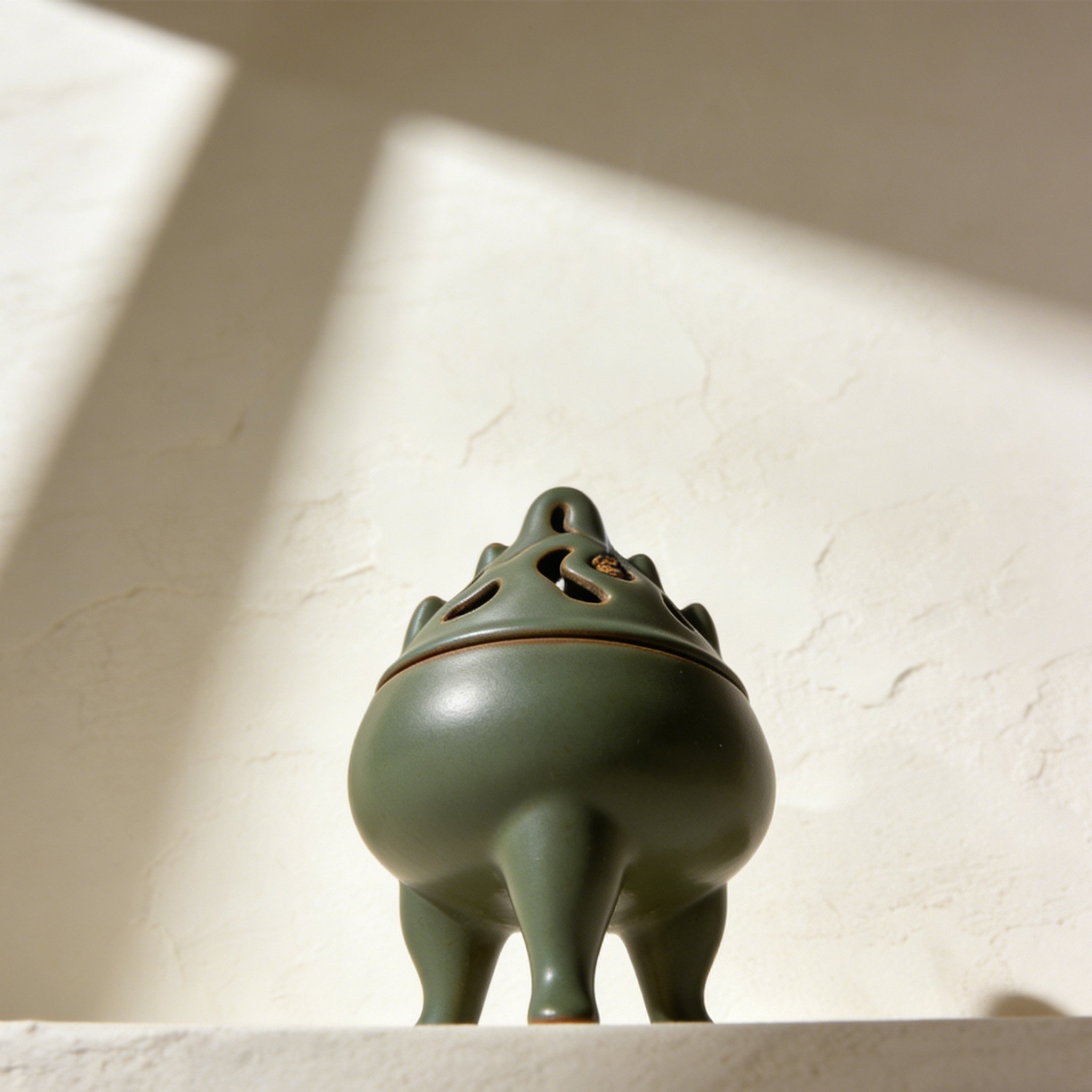 Modern incense burner plates in ceramic for aromatherapy