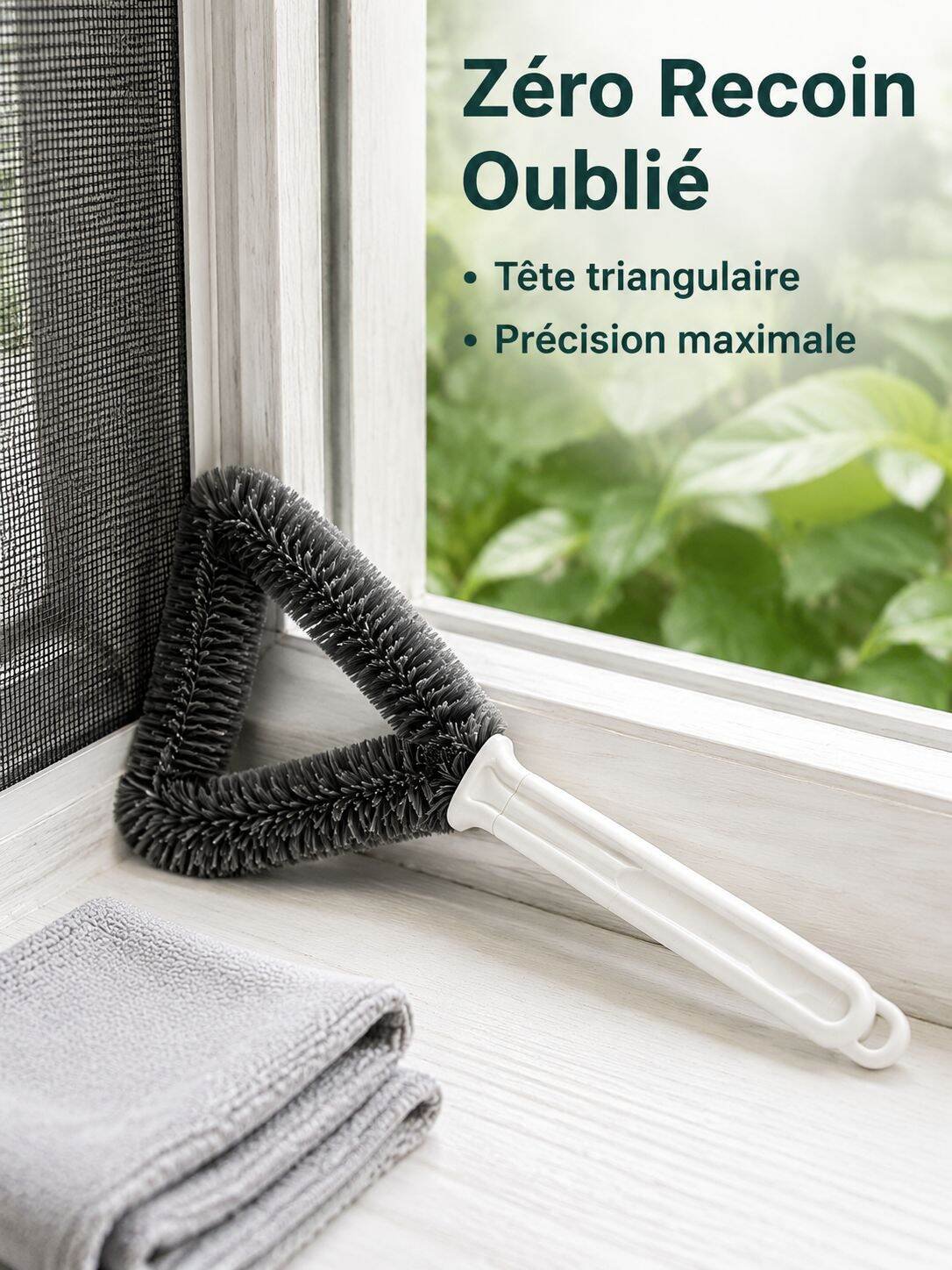 Nettoyeur triangulaire pour moustiquaire, sans démontage, usage domestique