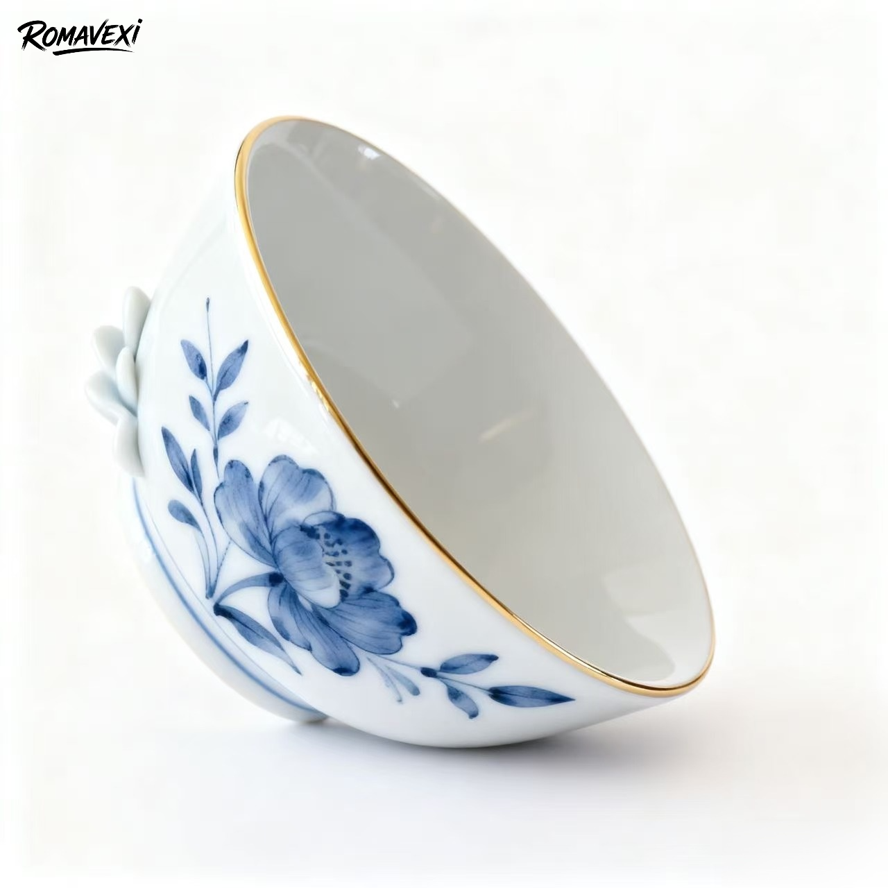 電子レンジ対応の家庭用陶器食器ボウル