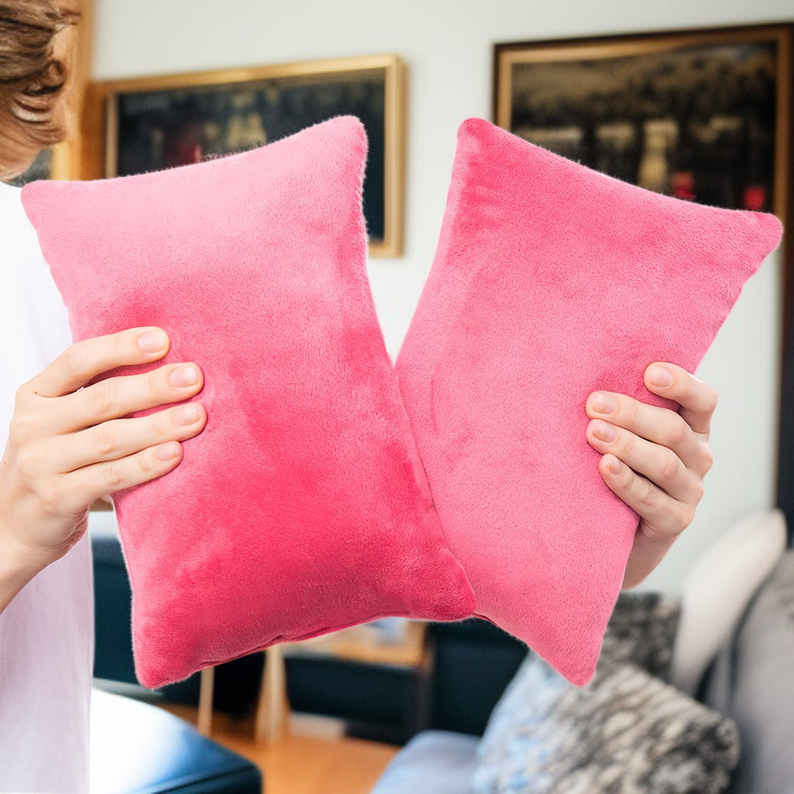 辦公午休舒適絨布枕頭