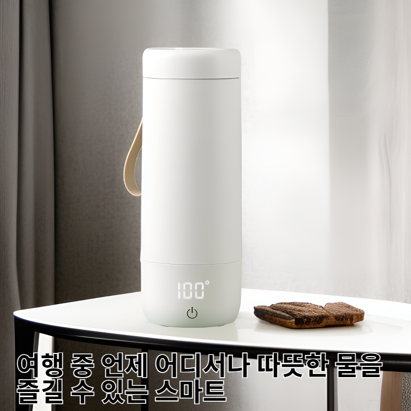 여행용 사이즈의 스마트 발열 물병