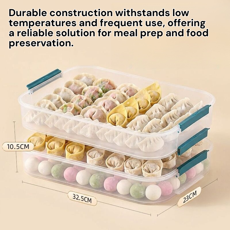 Large Capacity Sealed Crisper, Food-Grade Freezer Storage Box for Kitchen