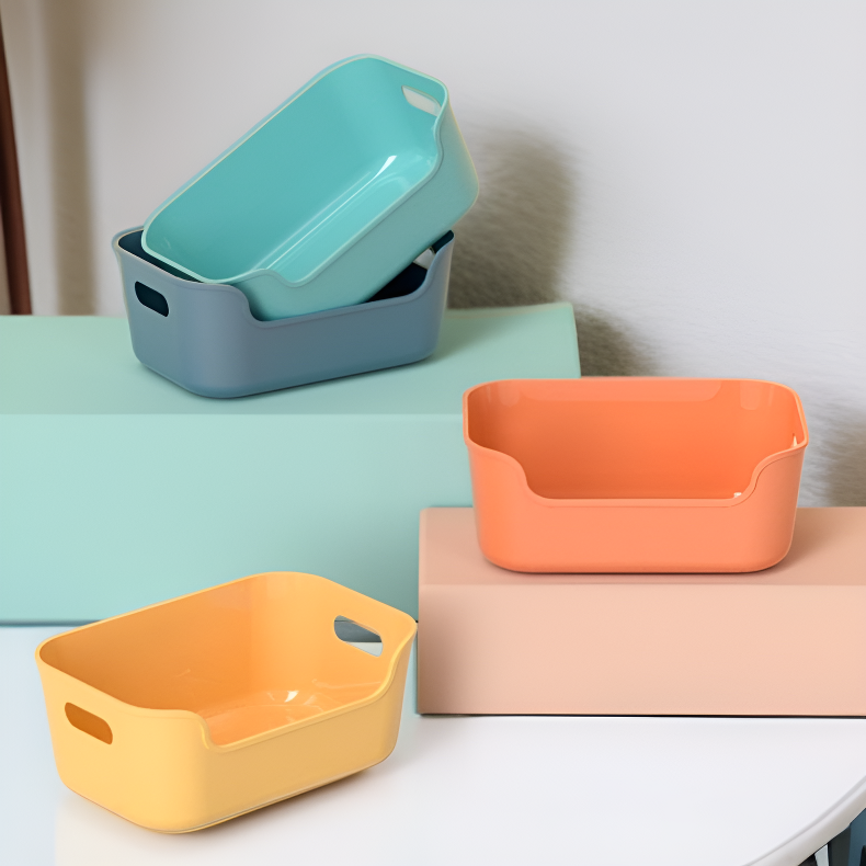 家庭用キッチン収納ボックス・化粧品リップスティックデスクトップ収納バスケット・寮用スナック収納ケース