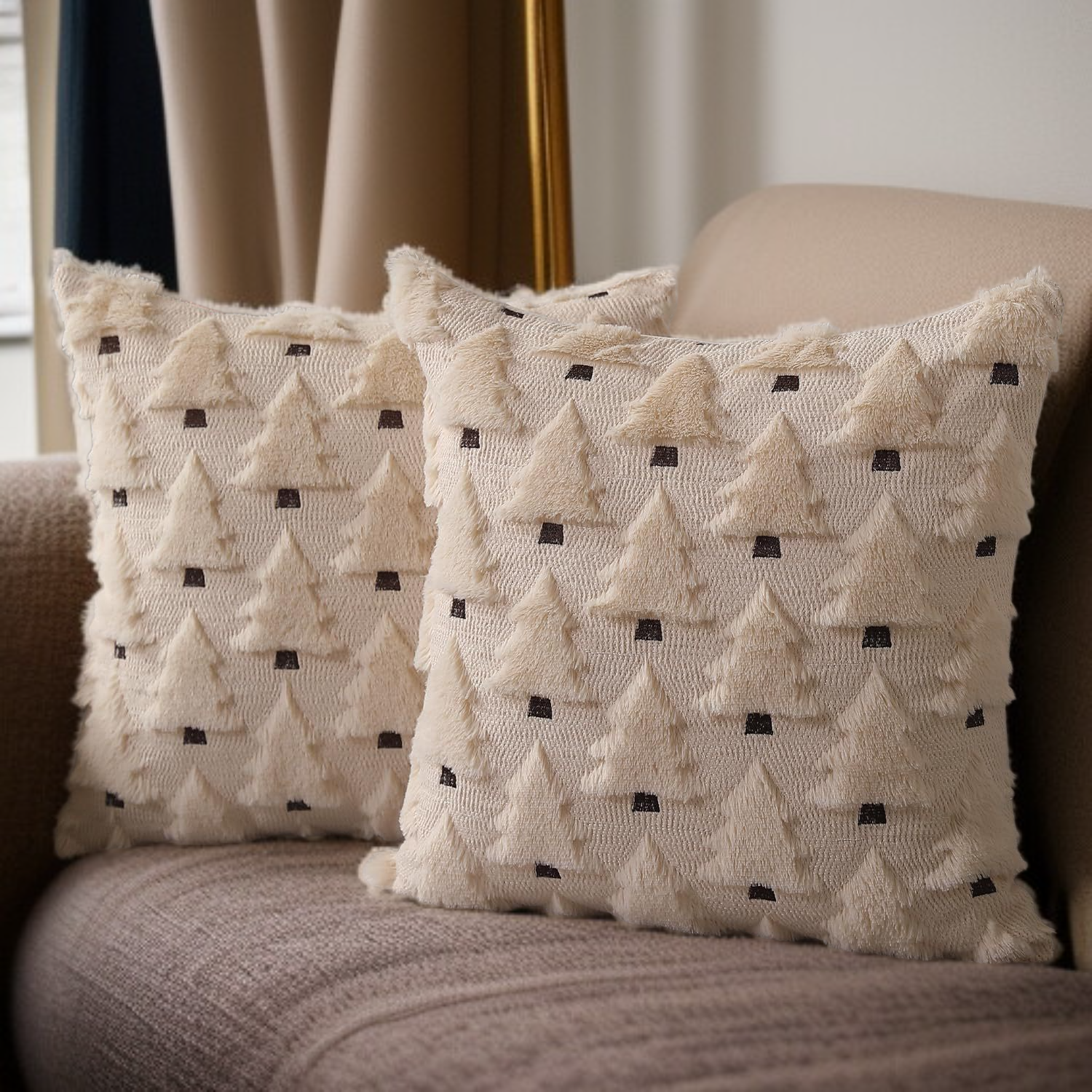 부드러운 촉감의 플러시 베개 커버