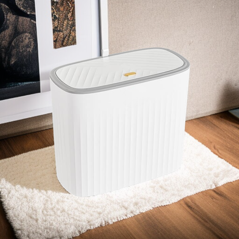 뚜껑이 있는 벽걸이형 쓰레기통