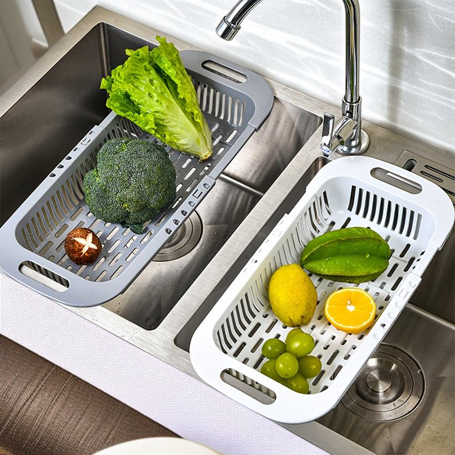 伸縮可能なキッチン収納棚のサイズ調整例