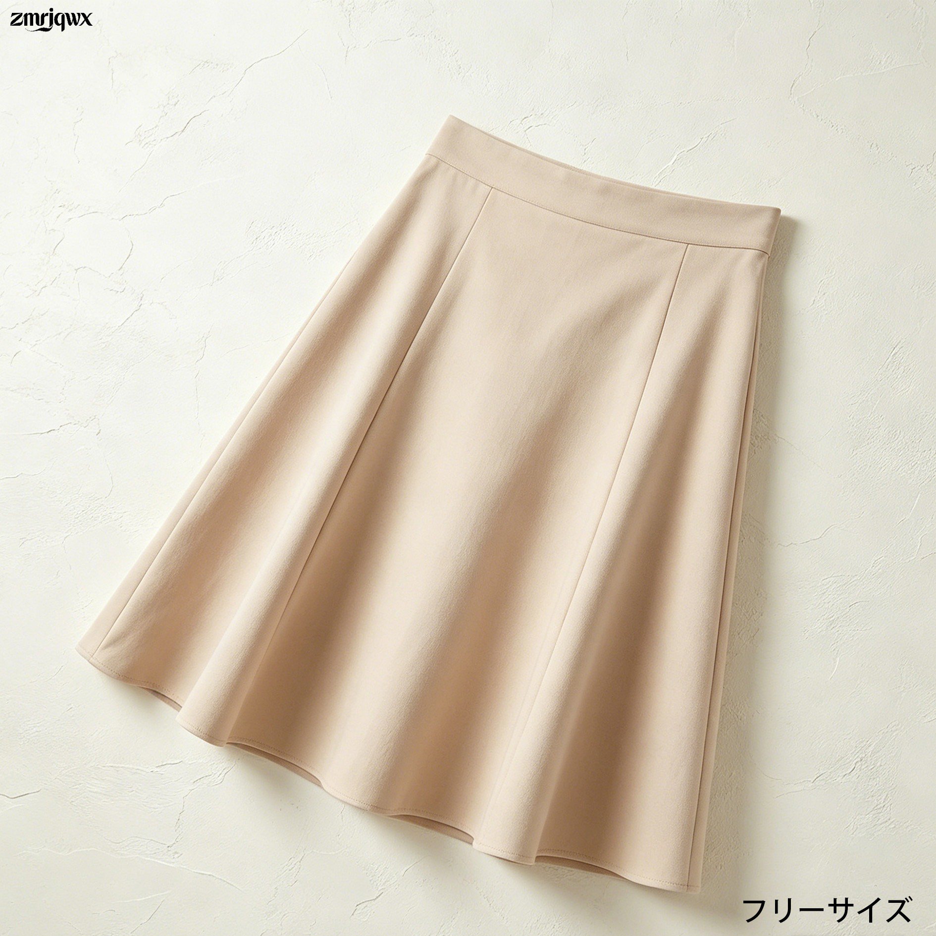 美脚効果ハイウエストスカート後ろ姿