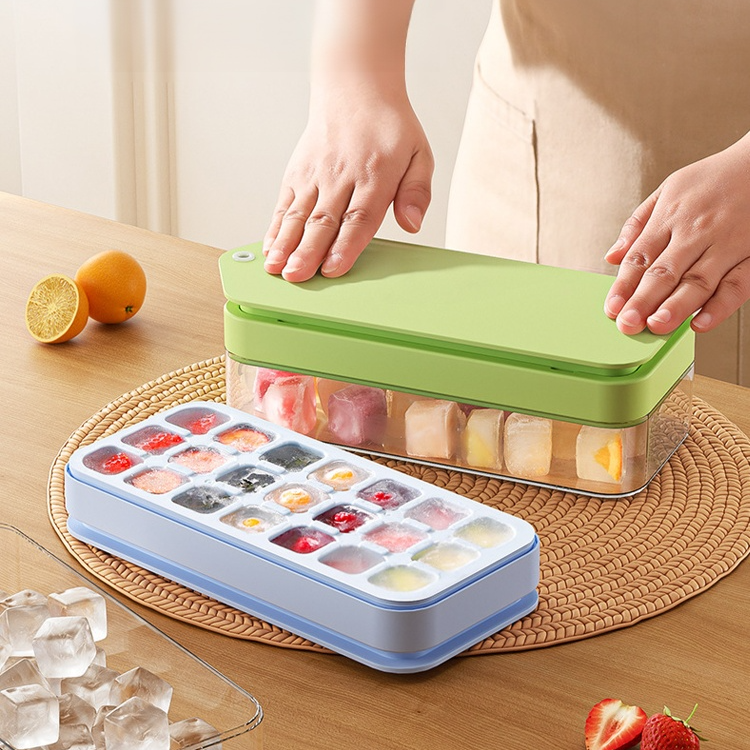 Water-filled ice cube tray