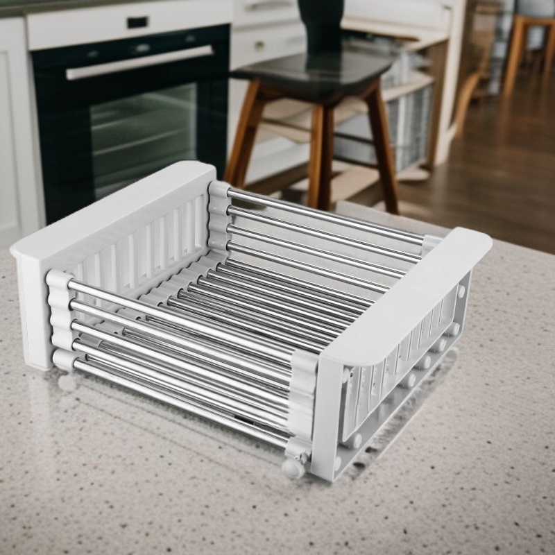 스테인리스 스틸 확장형 싱크대 수납 선반