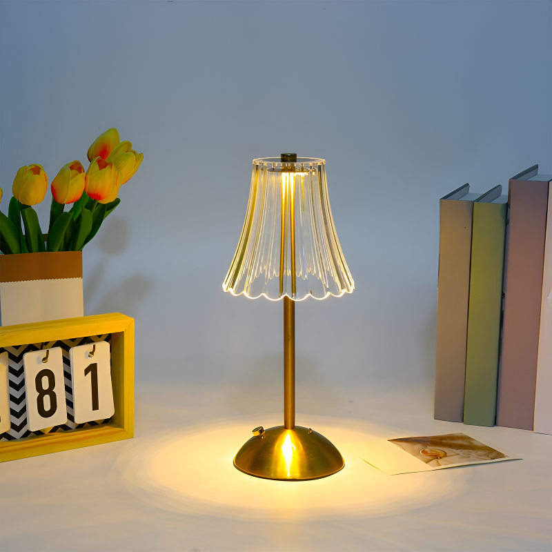 Lámpara de escritorio LED tricolor retro
