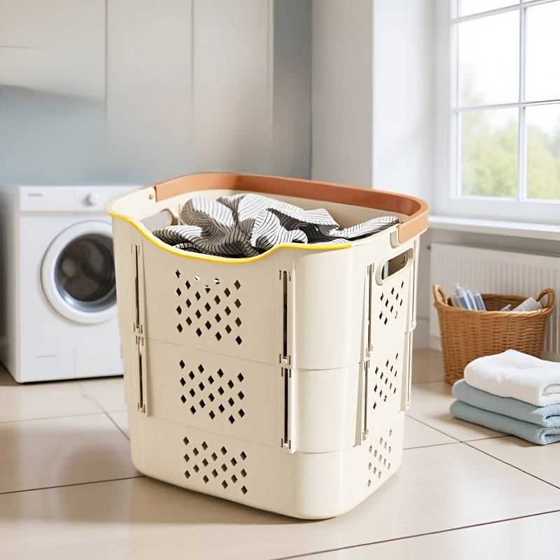 Grand panier de rangement multicouche pour vêtements