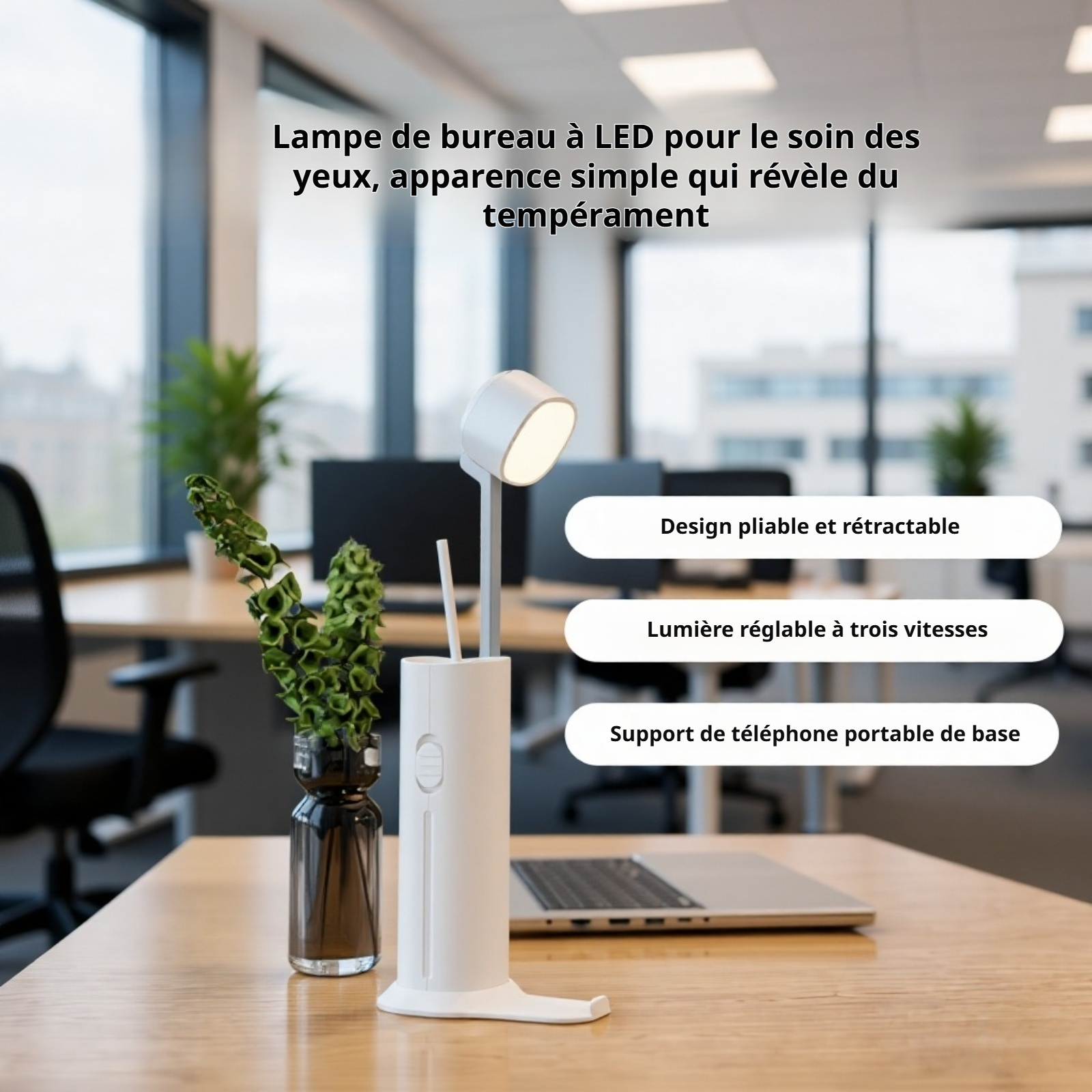 Lampe de bureau créative avec protection des yeux design moderne