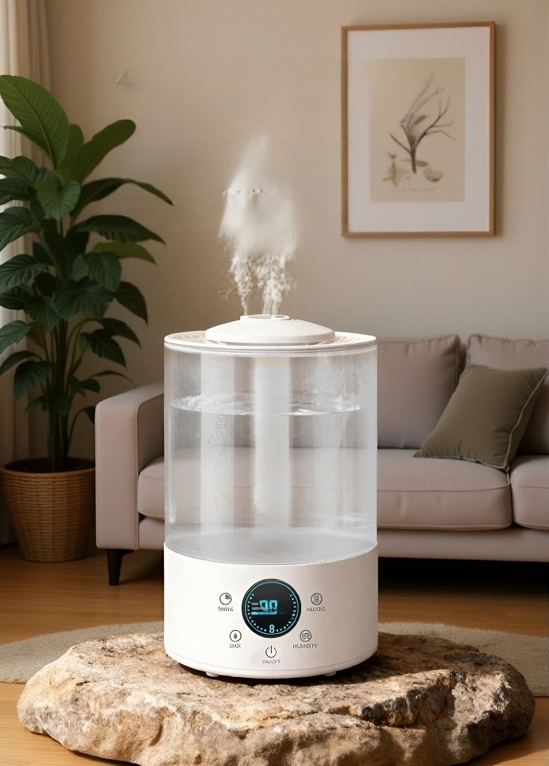 加湿器から出る細かいミストの様子