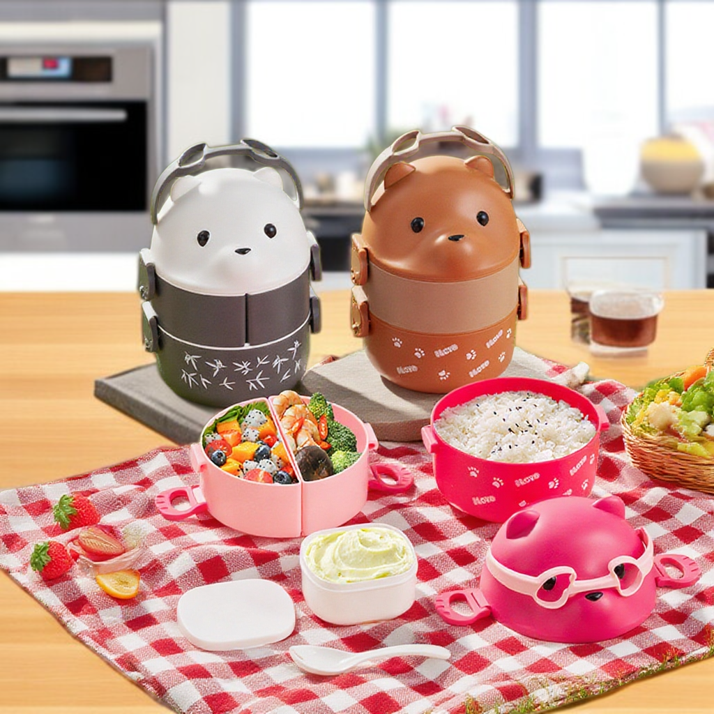 Double-layer partitioned lunch box