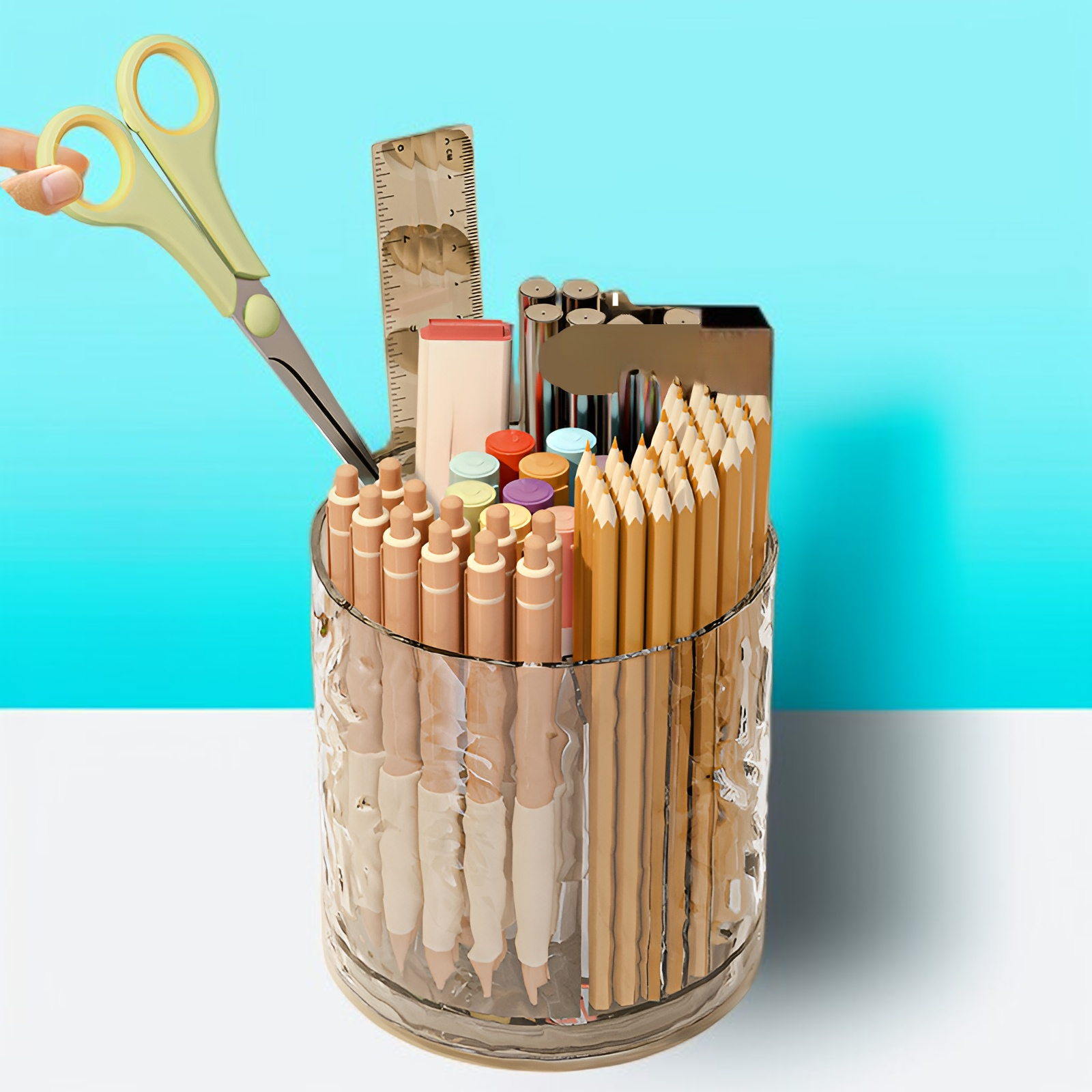 360-Grad drehbarer Stifthalter mit großer Kapazität