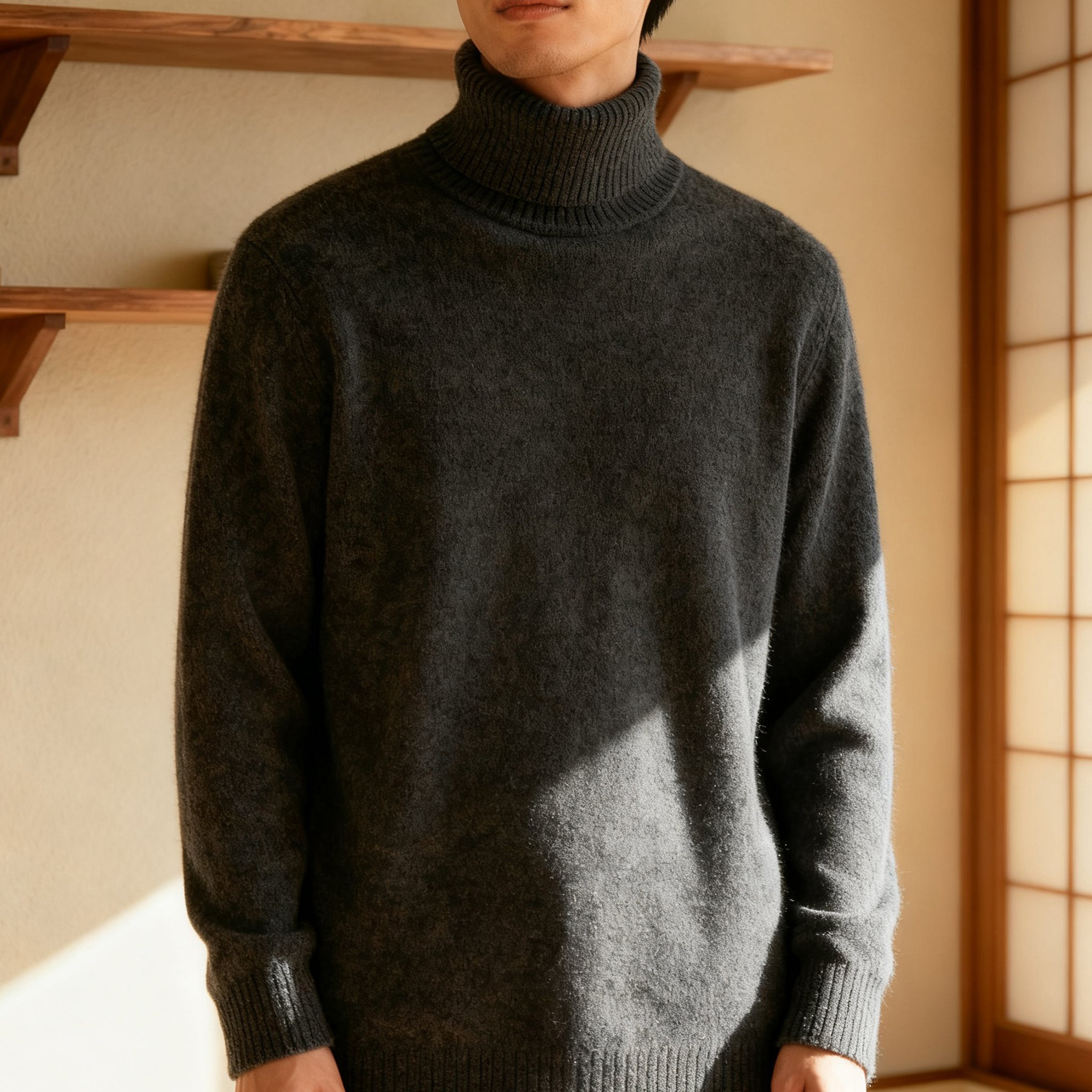 メンズハイネックセーター