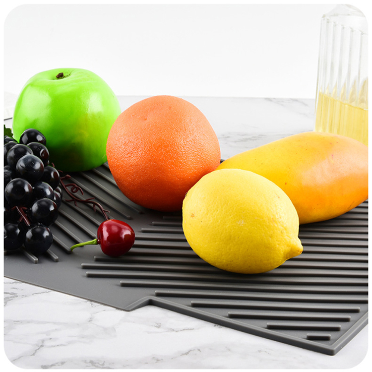 Alfombrilla de silicona antideslizante resistente al calor para drenaje de agua