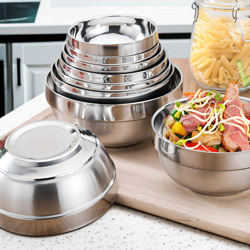 Edelstahl-Schale mit Lilien-Design Mattiert