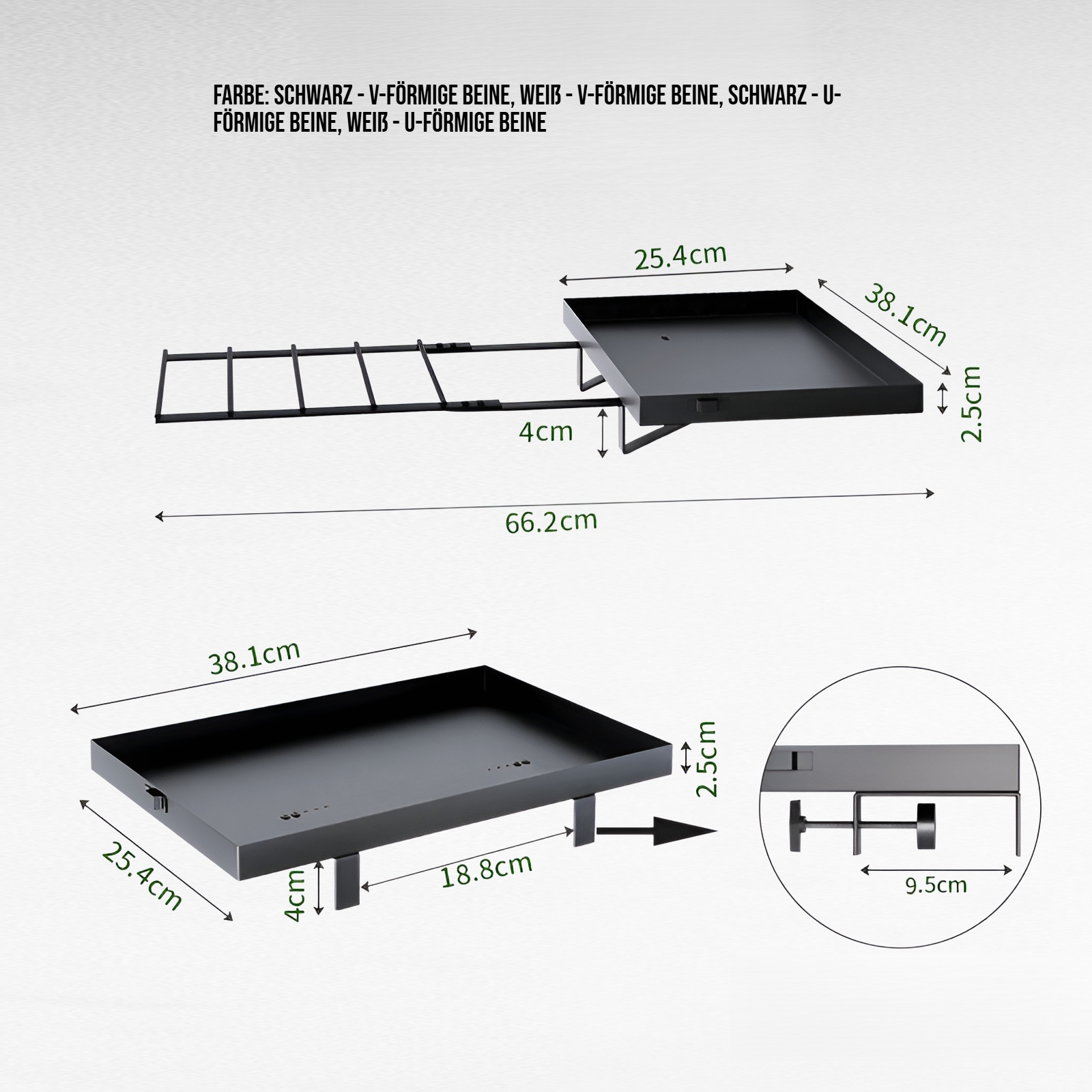 Bett-Side Organizer mit Clip – Telefonhalter und Ablage, bohrfrei