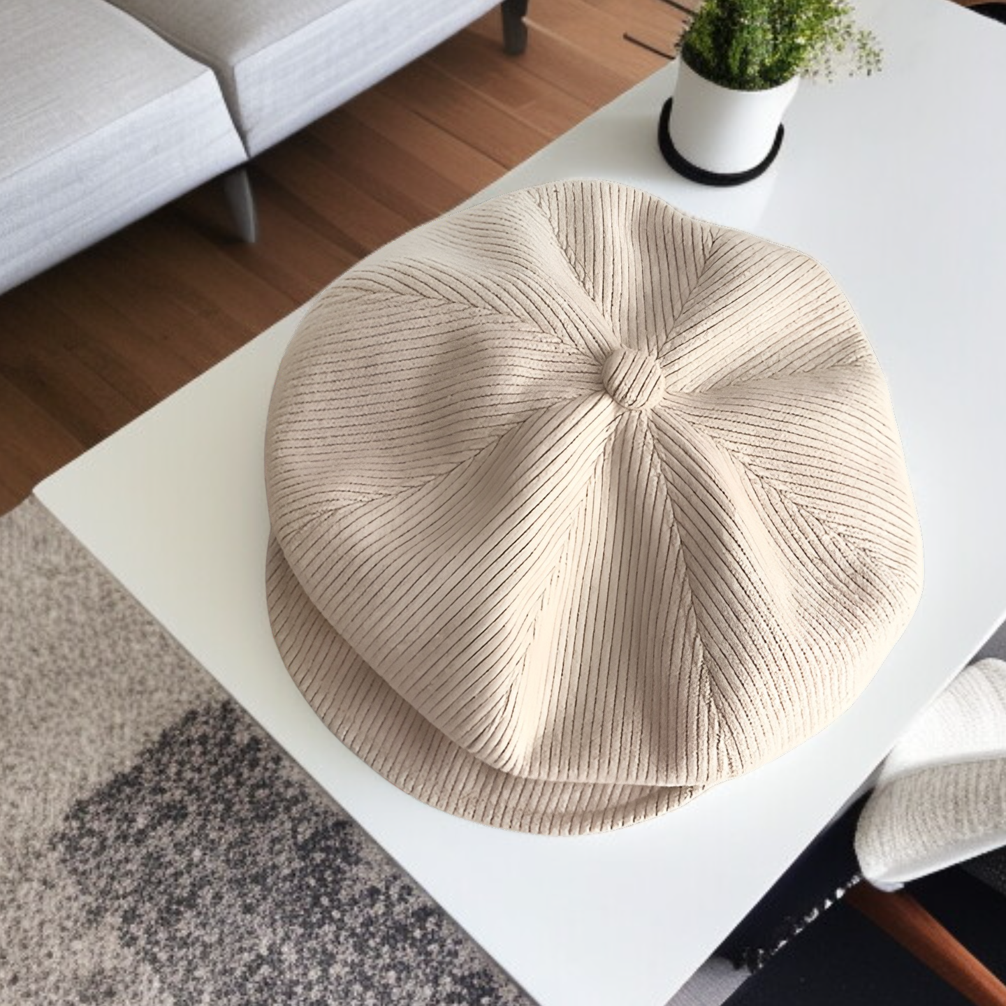 가을겨울 한풍 캐주얼 팔각모 여성용 보온 얼굴 작아보이는 화가모자