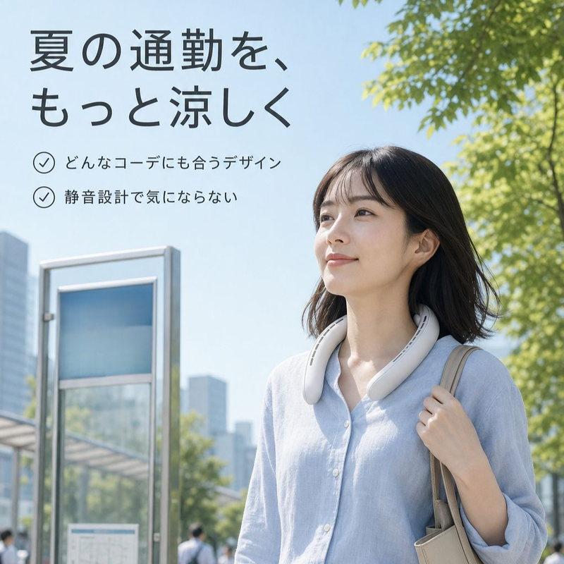 携帯用ネックマッサージファン